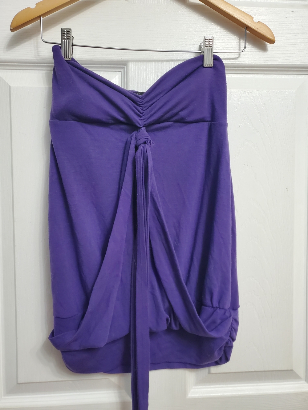 SWS Purple Twist-Front TubeTop Halter Shirt - SIZE S